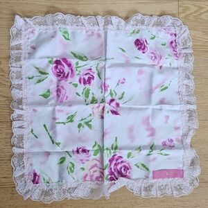 Jesus Diamante Hime Gyaru Floral Rose Lace Handkerchief